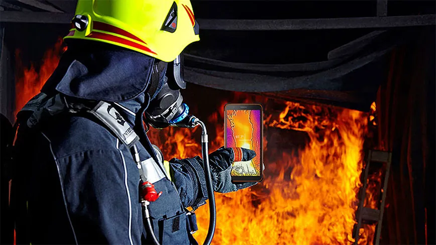 How do firefighters use thermal imaging?